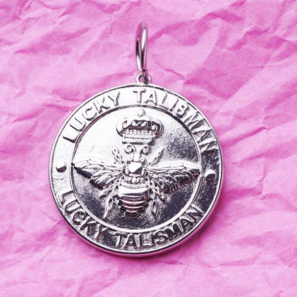 Talisman Biene, versilbert mit 999er Feinsilber, Amulett L